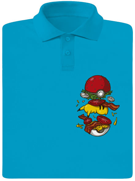 Pokémon burger pánská polokošile Blue Atol