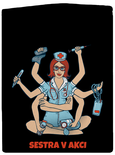 Sestra v akci dámská mikina na zip Black