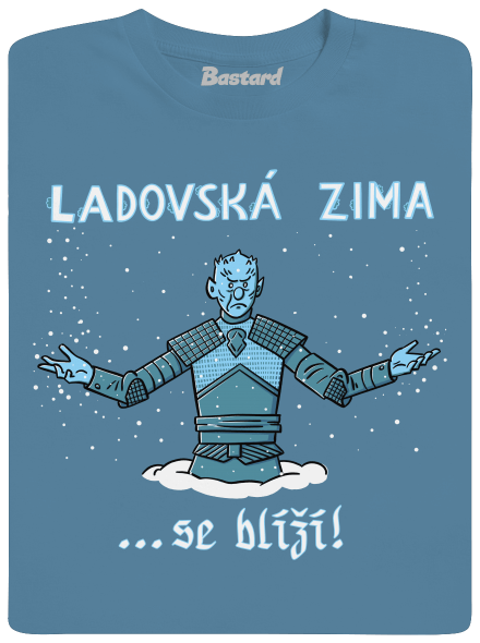 Ladovská zima se blíží pánské tričko Stone Blue