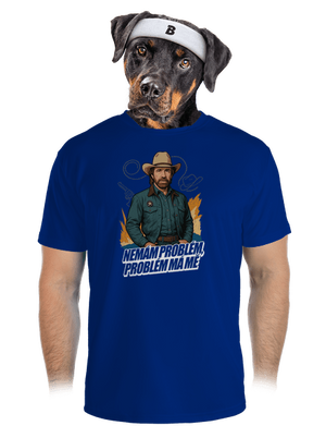 B19: Chuck Norris z Walker, Texas Ranger pánské sportovní tričko Royal Blue Mal