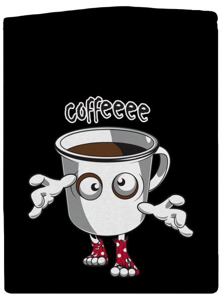 Zombie kafe pánská mikina na zip Black