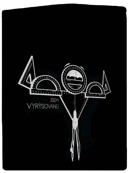 Vyrýsovanej pánská mikina na zip Black
