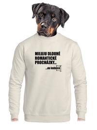 unisex mikina bez kapuce
