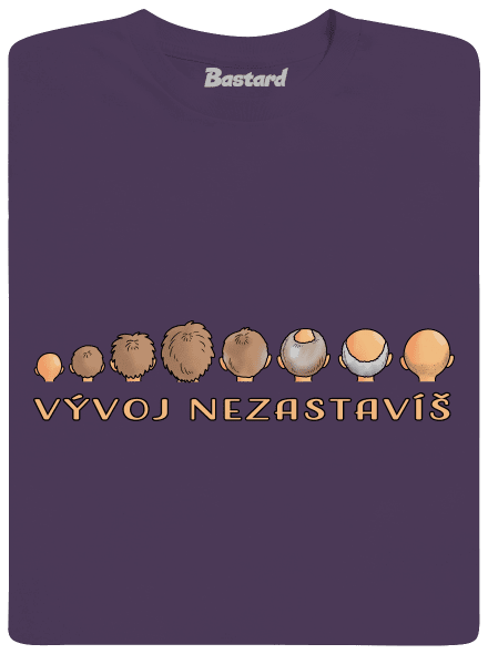 Vývoj nezastavíš pánské tričko Urban Purple
