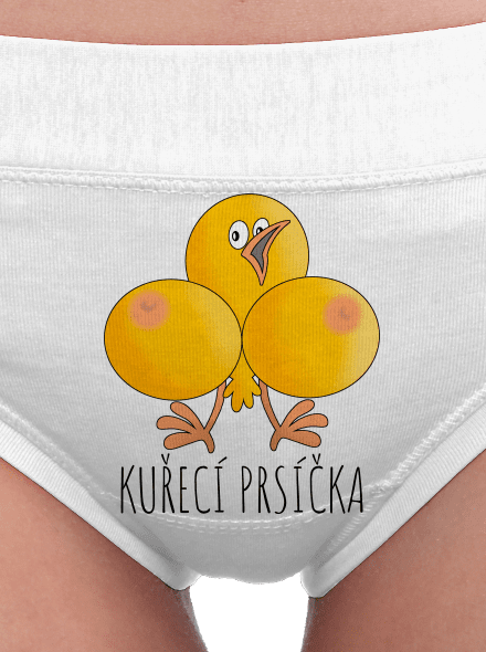 Kuřecí prsíčka dámské kalhotky White