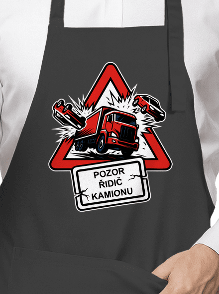Řidič kamionu zástěra Dark Grey