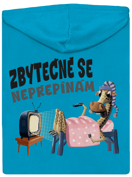 Zbytečně se nepřepínám dámská mikina na zip Blue Atol