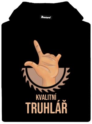 Kvalitní truhlář pánská mikina klokanka Black