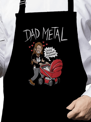 Dad metal zástěra Black