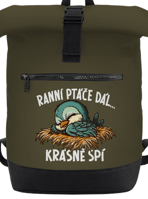 Ranní ptáče spí batoh Military Green