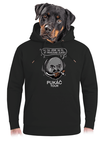 Pukáč tour unisex mikina premium Dark Black