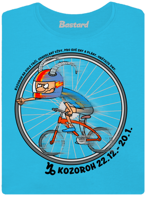 Cyklistický horoskop: Kozoroh dámské tričko s lemem Blue Atol