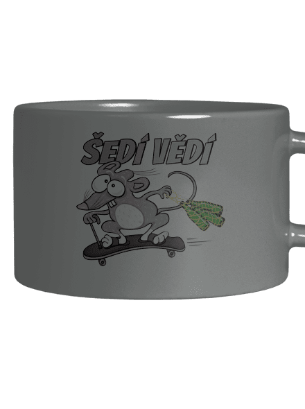 Šedí vědí - myšák hrnek makronka Grey Macaron