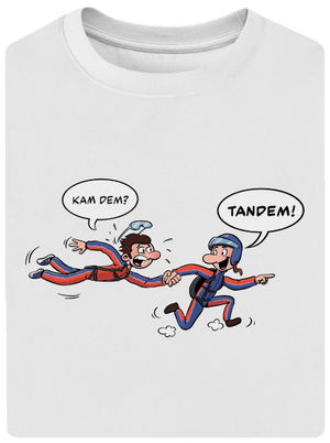 Tandem unisex tričko oversized White