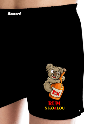 Rum s koalou pánské trenky Black