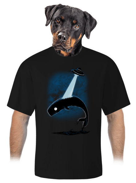 Big fish unisex tričko oversized Black