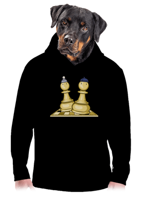 Šach a Mat pánská mikina klokanka Black