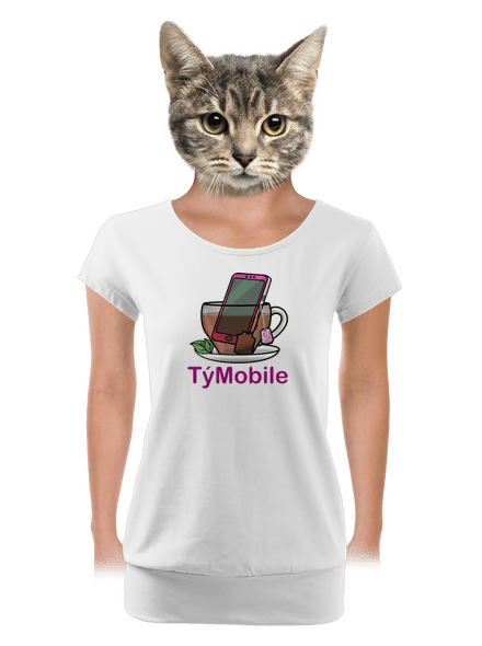 TýMobile dámské tričko s lemem White