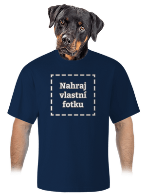 Vlastní potisk unisex tričko oversized Midnight Blue