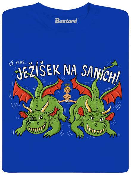 Ježíšek na saních dětské tričko Royal Blue
