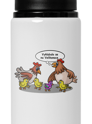 Velikonoční kuře lahev na vodu White