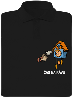 Čas na kávu pánská polokošile Black