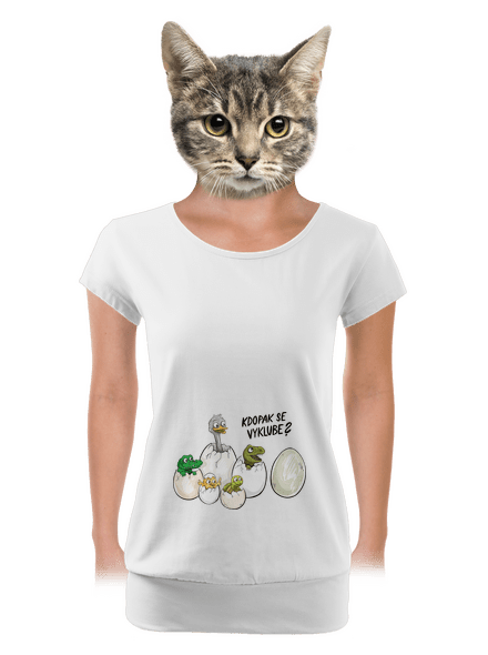 Kdopak se vyklube? dámské tričko s lemem White