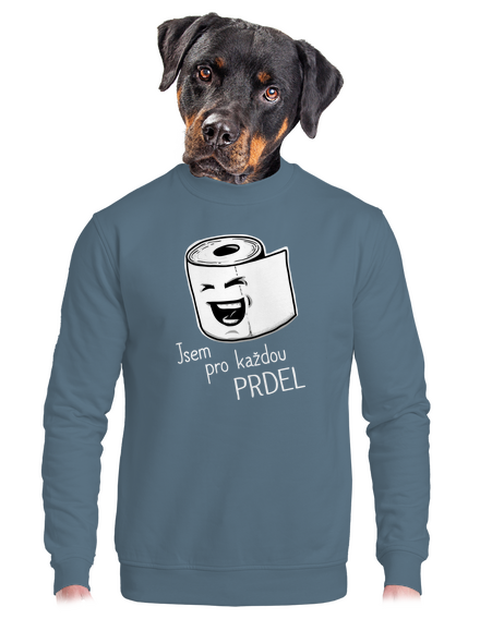 Prdel unisex mikina bez kapuce Nordic Blue