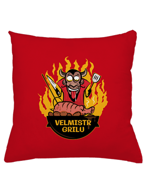 Velmistr grilu polštář Red