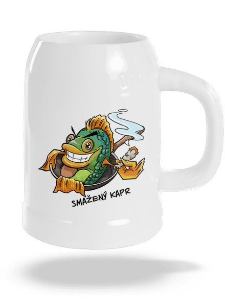 Smažený kapr půllitr White