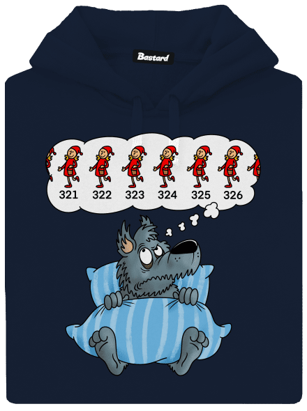 Vlčí nespavost pánská mikina klokanka Navy