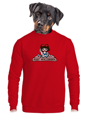 unisex mikina bez kapuce