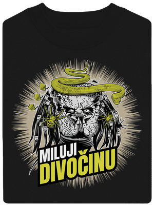 Miluji divočinu unisex mikina bez kapuce Black