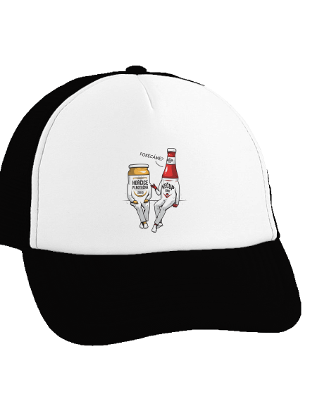 Pokecáme kšiltovka truckerka Black cap
