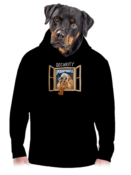 Security babička pánská mikina klokanka Black