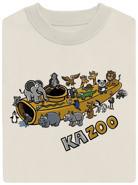 KaZoo unisex mikina bez kapuce Off White