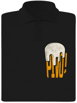 Nápis Pivo pánská polokošile Black