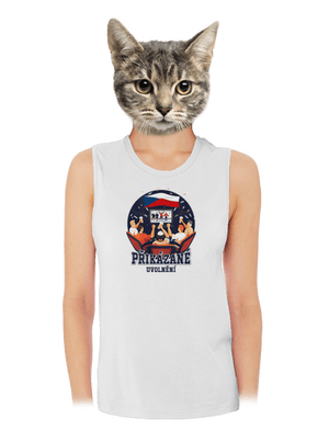 Přikázané uvolnění dámské tílko volné White