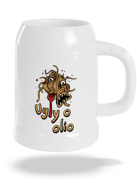 Ugly o olio půllitr White