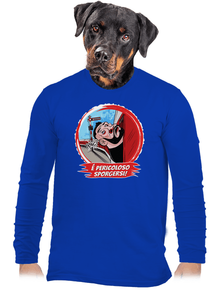 É pericoloso sporgersi pánské dlouhý rukáv Royal Blue