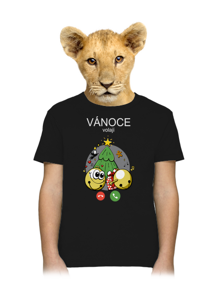 Vánoce volají dětské tričko Black