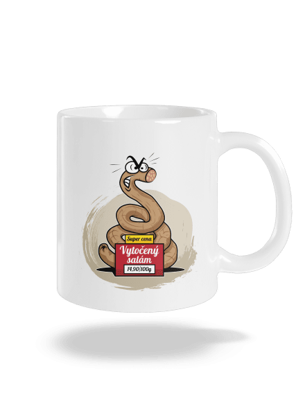 Vytočený salám klasický hrnek White