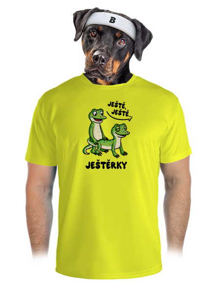 Ještě, ještě pánské sportovní tričko Neon Yellow