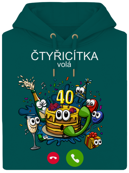 Narozeniny volají unisex mikina premium Emerald Green