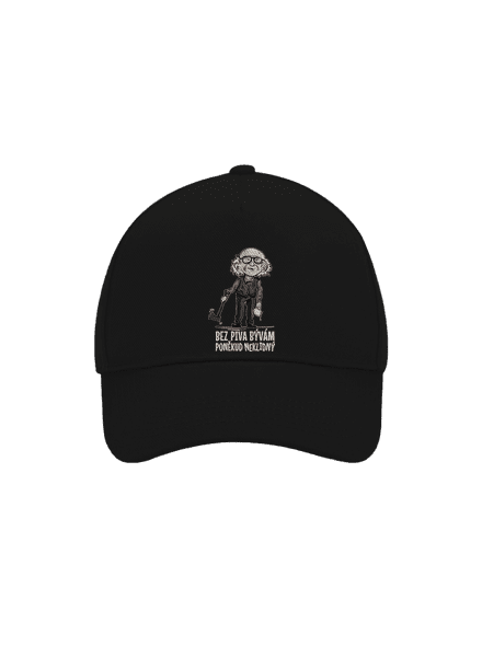 Neklidný bez piva kšiltovka baseballka Black