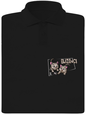 Kočičí horoskop: Blíženci pánská polokošile Black