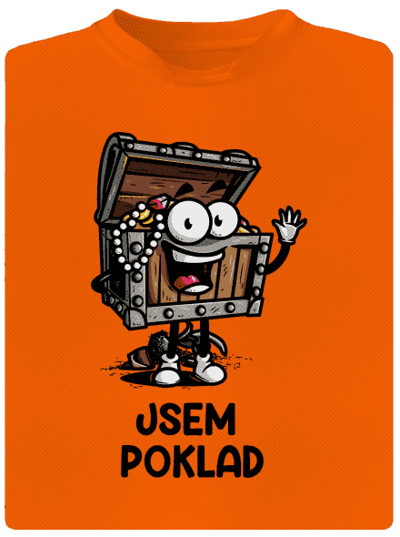 Jsem poklad dětské sportovní tričko Neon Orange