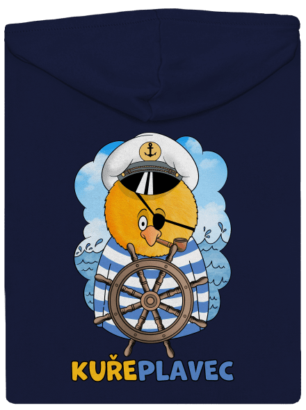 Kuřeplavec pánská mikina na zip Navy