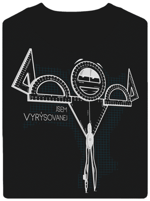 Vyrýsovanej unisex mikina bez kapuce Black