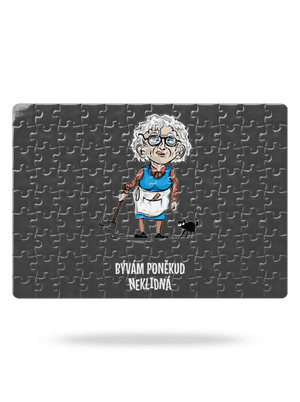 Neklidná - vlastní text puzzle White